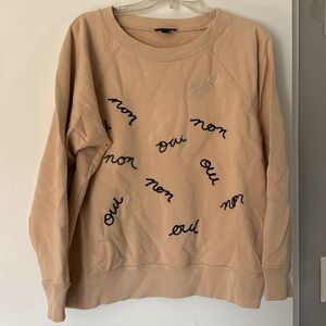 J. CREW OUI NON BUFF SWEATSHIRT~L